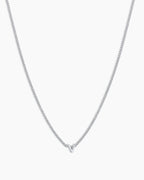 Wilder Mini Alphabet Necklace || option::Silver Plated, V