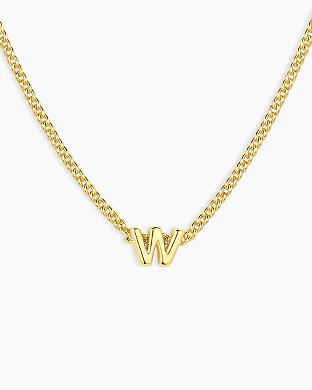 Wilder Mini Alphabet Necklace || option::18K Gold Plated, W