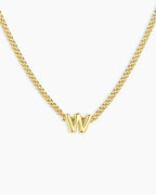 Wilder Mini Alphabet Necklace || option::18K Gold Plated, W