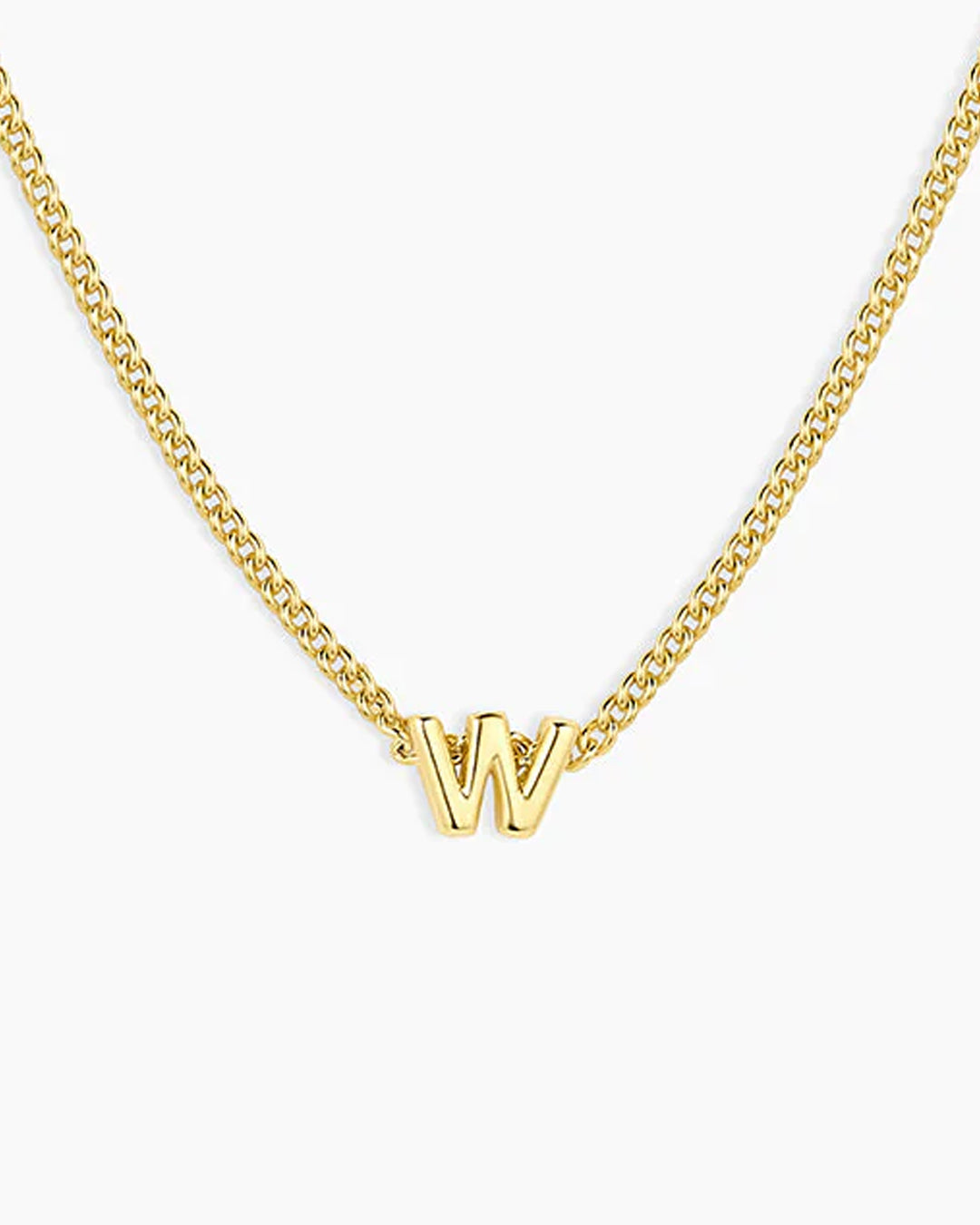Wilder Mini Alphabet Necklace || option::18K Gold Plated, W