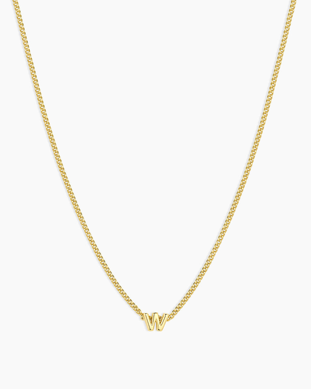 Wilder Mini Alphabet Necklace || option::18K Gold Plated, W