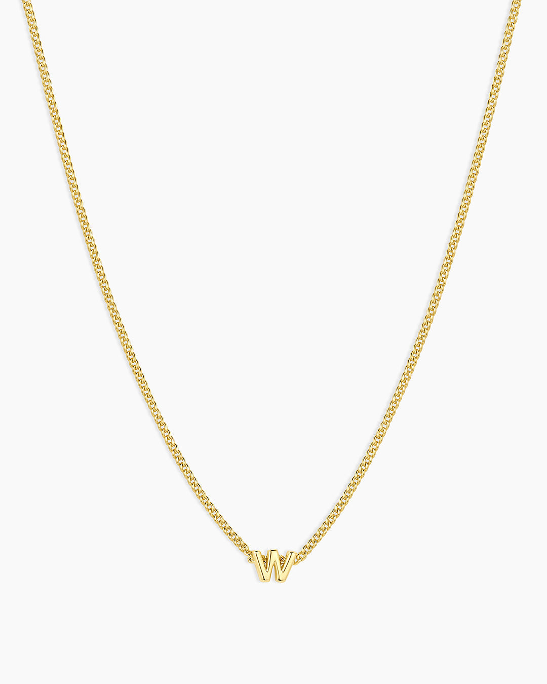 Wilder Mini Alphabet Necklace || option::18K Gold Plated, W