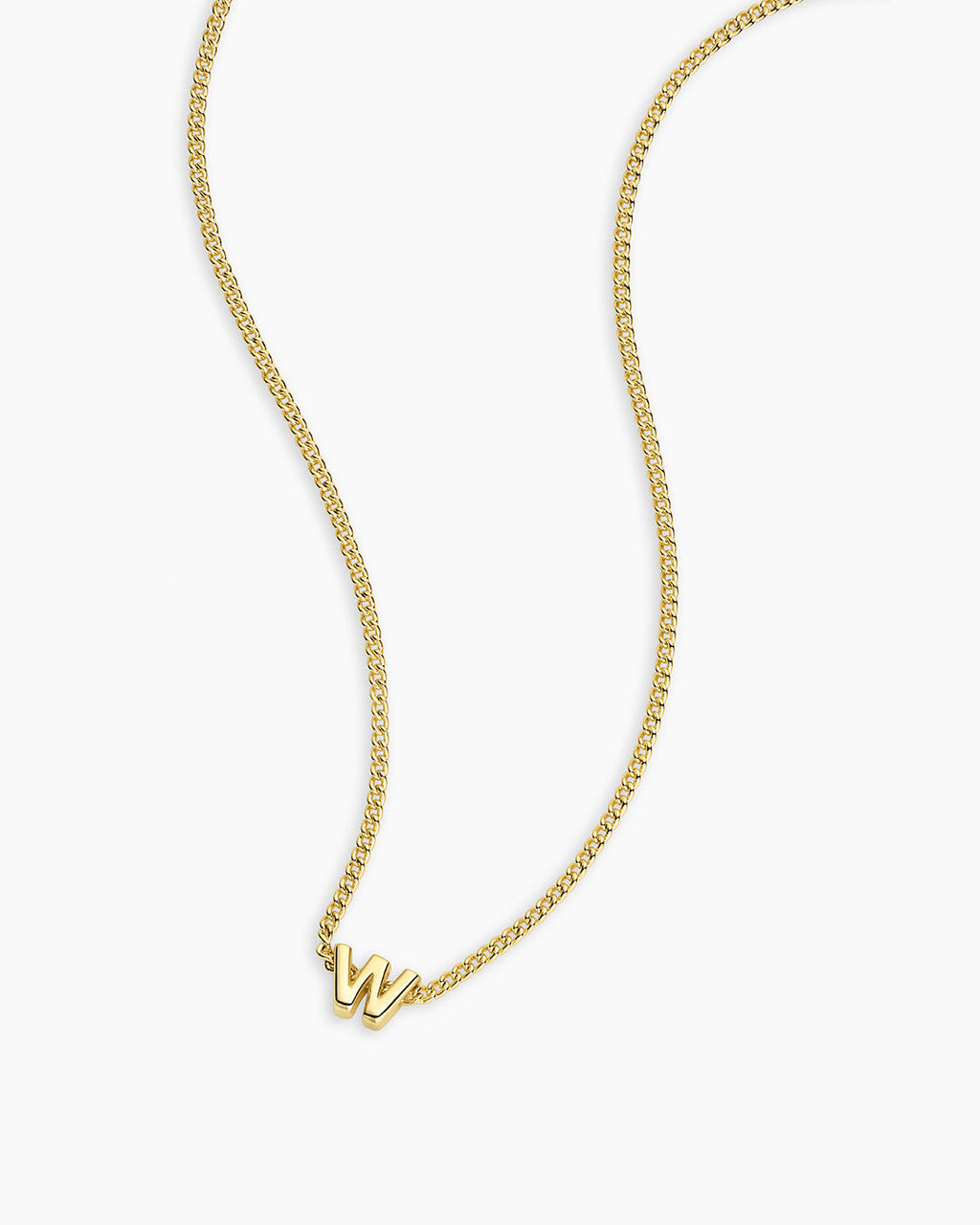 Wilder Mini Alphabet Necklace || option::18K Gold Plated, W