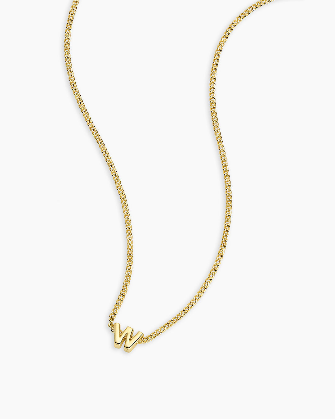 Wilder Mini Alphabet Necklace || option::18K Gold Plated, W