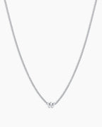 Wilder Mini Alphabet Necklace || option::Silver Plated, W