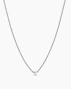 Wilder Mini Alphabet Necklace || option::Silver Plated, X