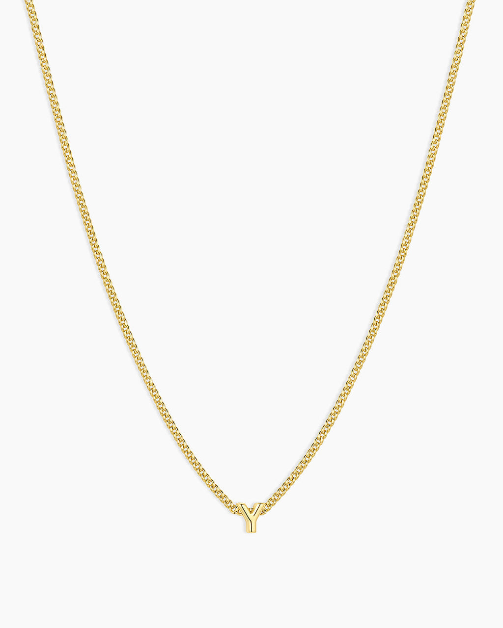 Wilder Mini Alphabet Necklace || option::18K Gold Plated, Y