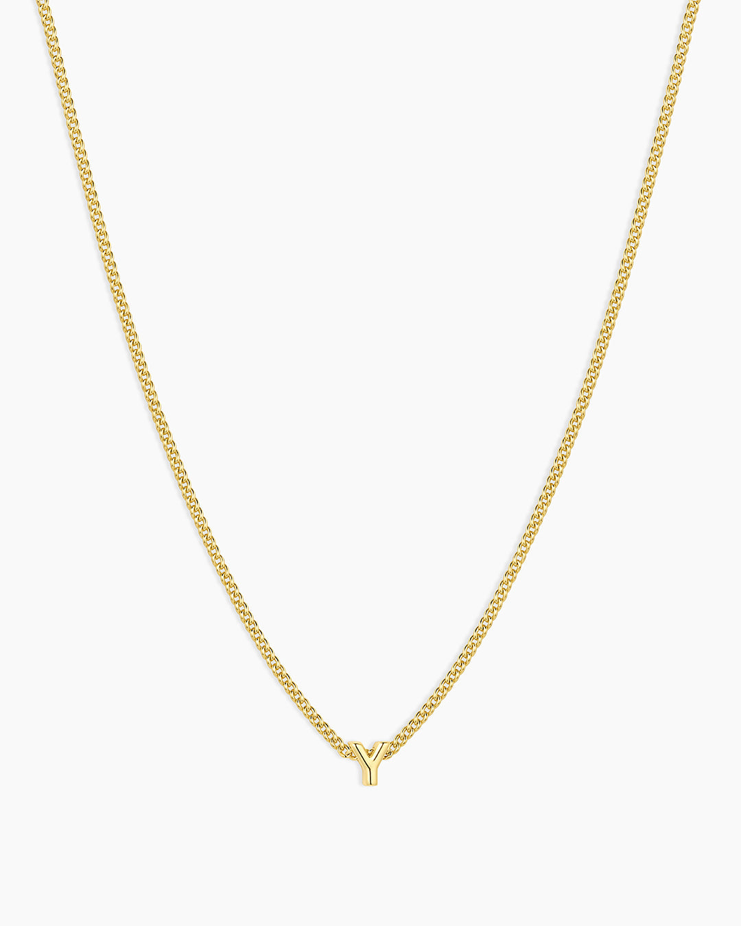 Wilder Mini Alphabet Necklace || option::18K Gold Plated, Y