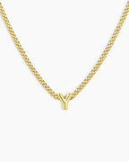 Wilder Mini Alphabet Necklace || option::18K Gold Plated, Y