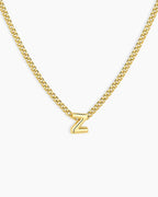 Wilder Mini Alphabet Necklace || option::18K Gold Plated, Z