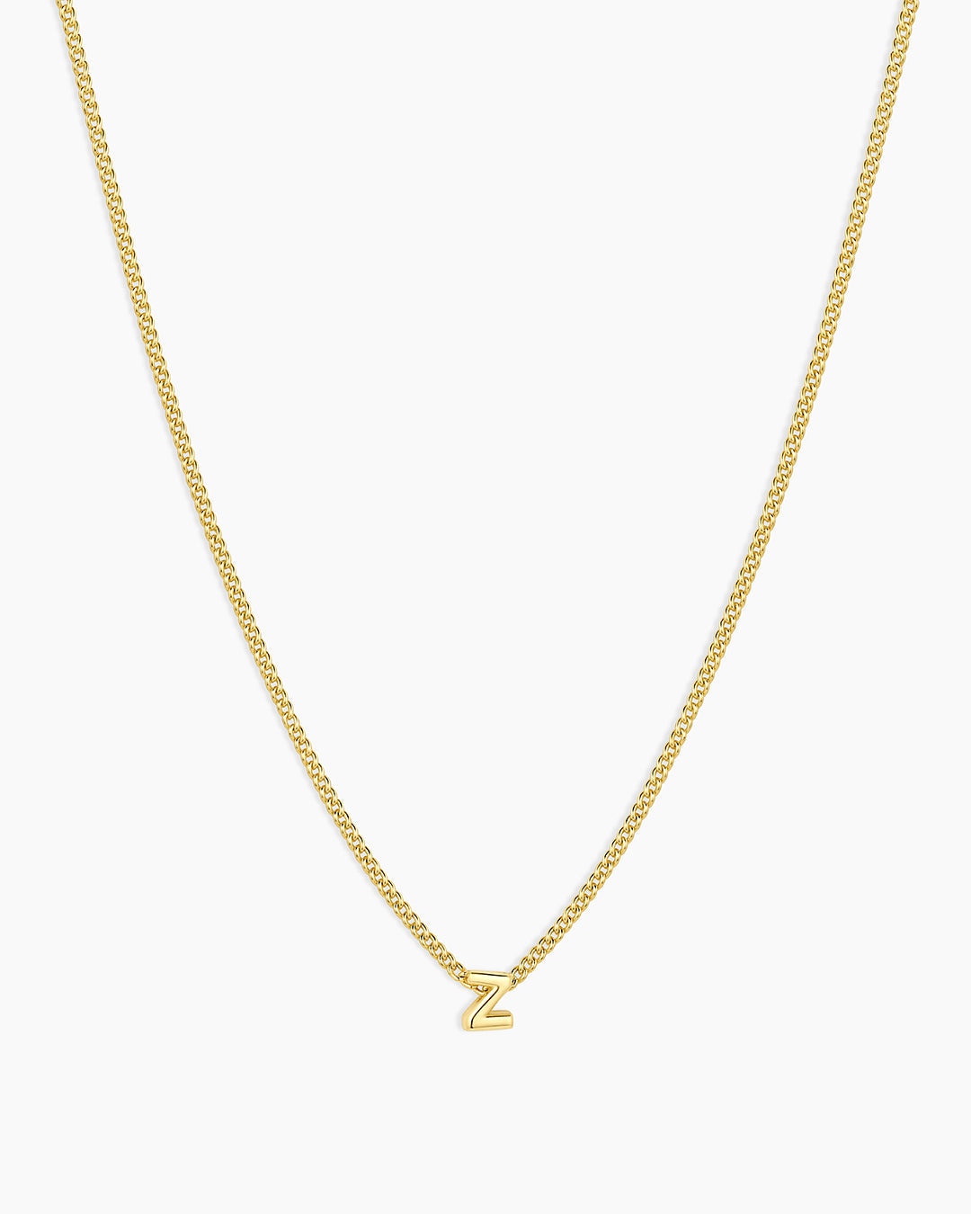 Wilder Mini Alphabet Necklace || option::18K Gold Plated, Z