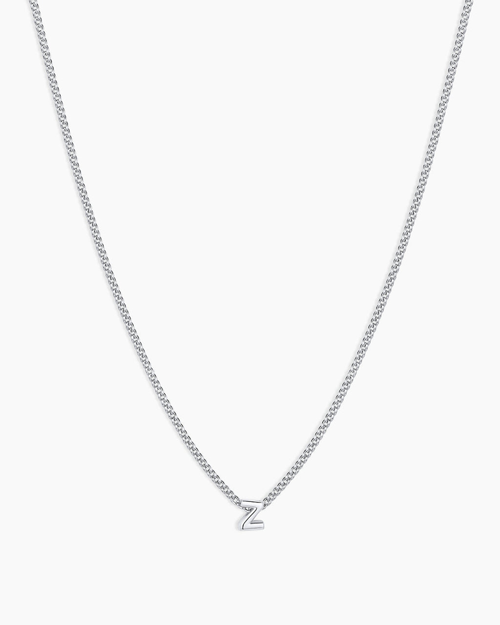 Wilder Mini Alphabet Necklace || option::Silver Plated, Z