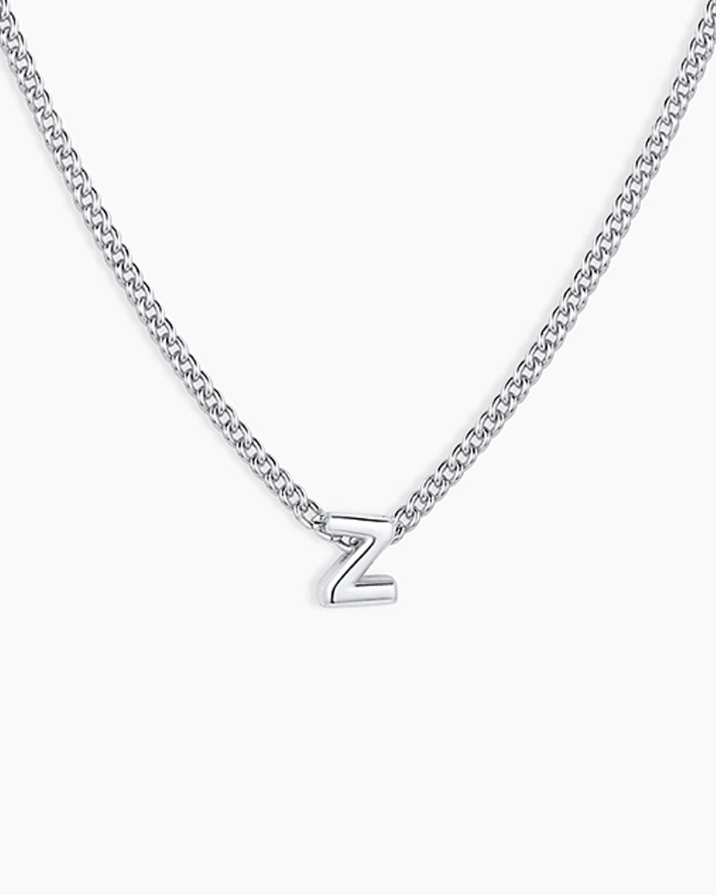Wilder Mini Alphabet Necklace || option::Silver Plated, Z