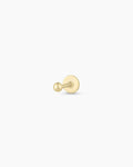 14K Gold Newport Threaded Flatback Studs || option::14K Solid Gold