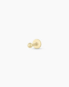 14K Gold Newport Threaded Flatback Studs || option::14K Solid Gold