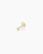 14K Gold Newport Threaded Flatback Studs || option::14K Solid Gold