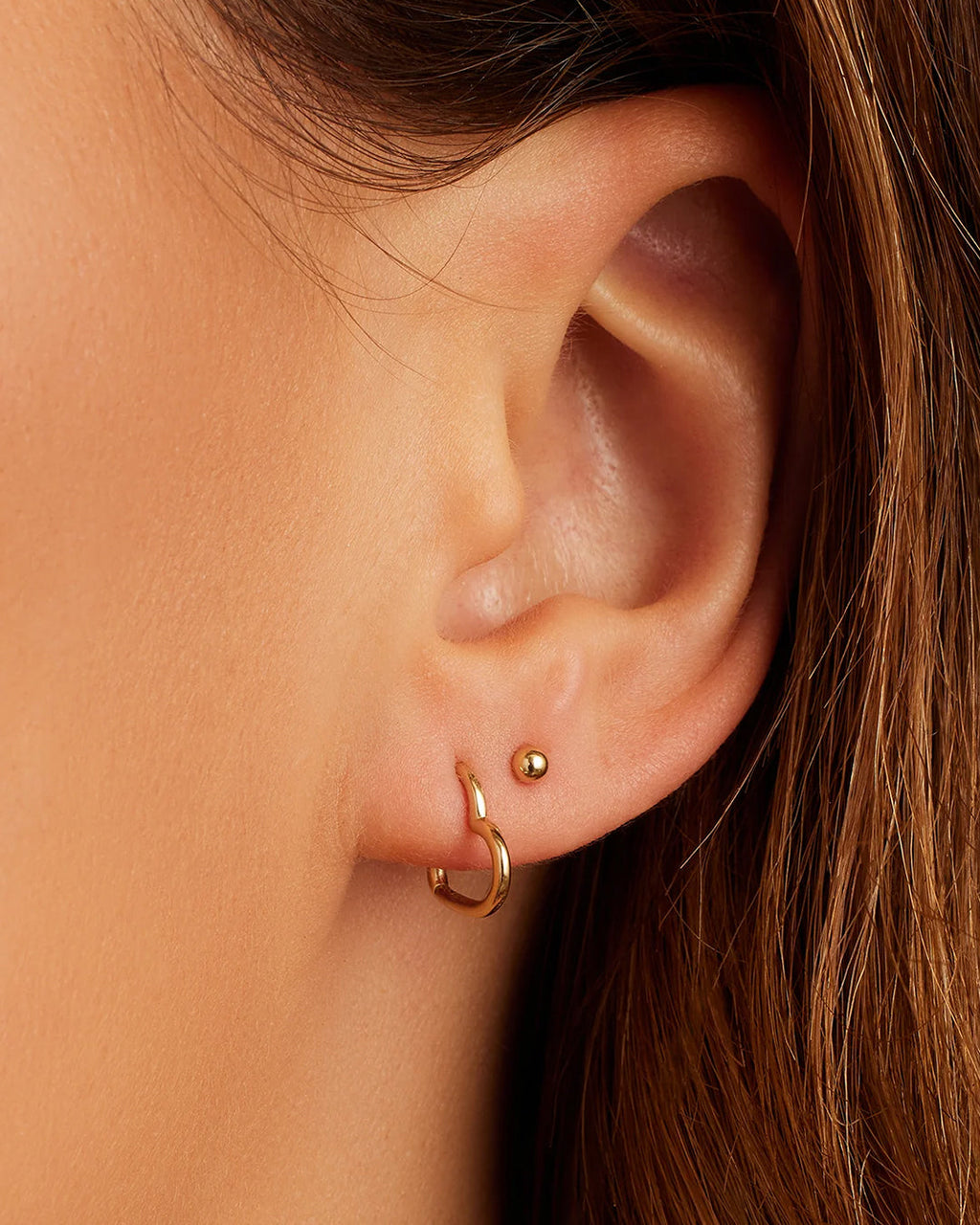 14K Gold Newport Threaded Flatback Studs || option::14K Solid Gold