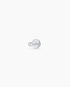 14K Gold Newport Flat Back Single Stud || option::14K Solid White Gold