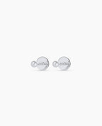14K Gold Newport Flat Back Studs || option::14K Solid White Gold