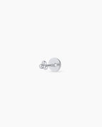 14K Gold Trio Flat Back Single Stud || option::14K Solid White Gold