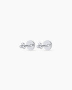 14K Gold Trio Flat Back Studs || option::14K Solid White Gold