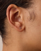 14K Gold Trio Flat Back Studs || option::14K Solid White Gold
