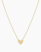 Heart Mini Necklace || option::14K Solid Gold