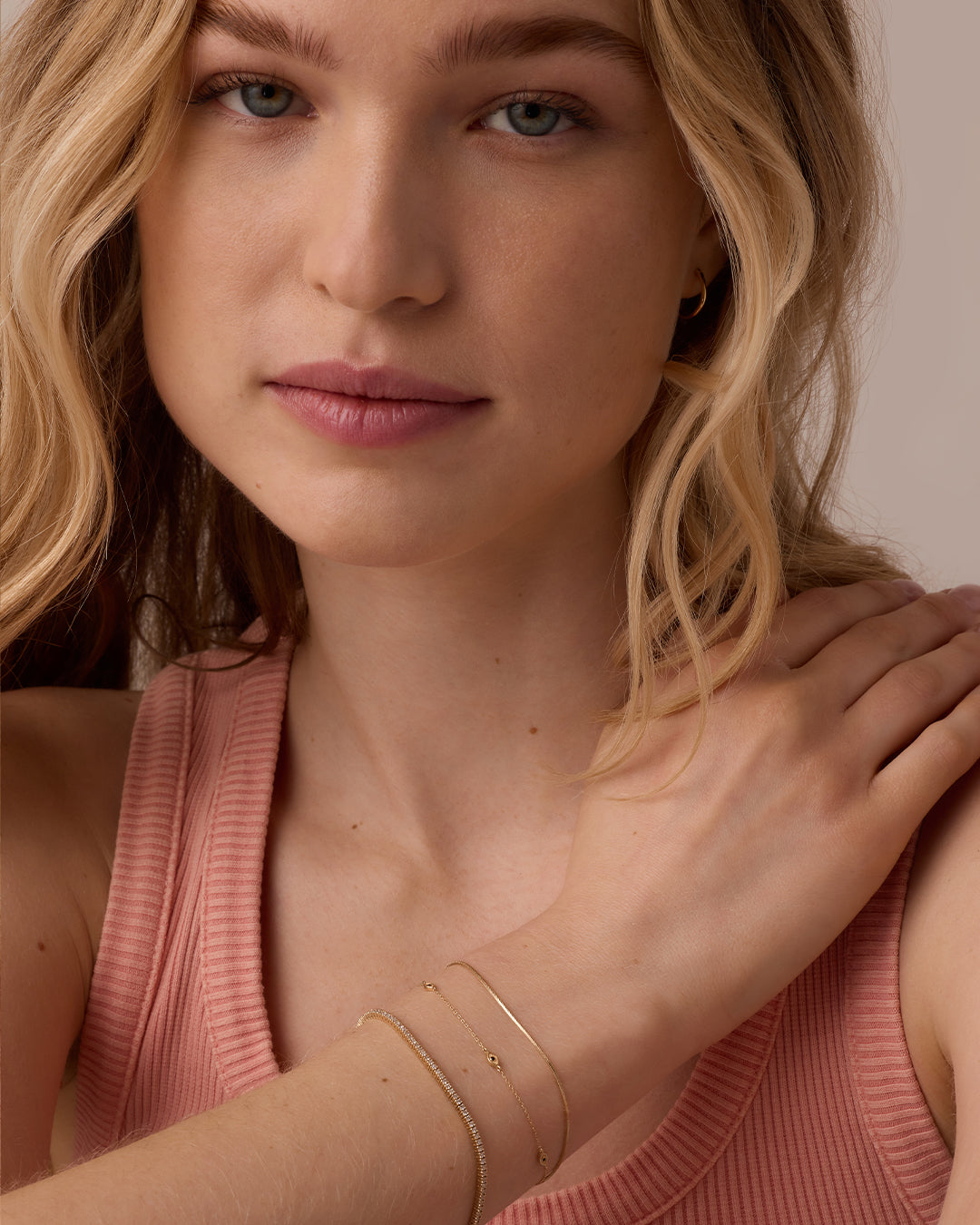 Micro Mini Venice Bracelet || option::14K Solid Gold, 7 in.