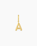 Alphabet Helium Parker Charm #A || option::18K Gold Plated, A