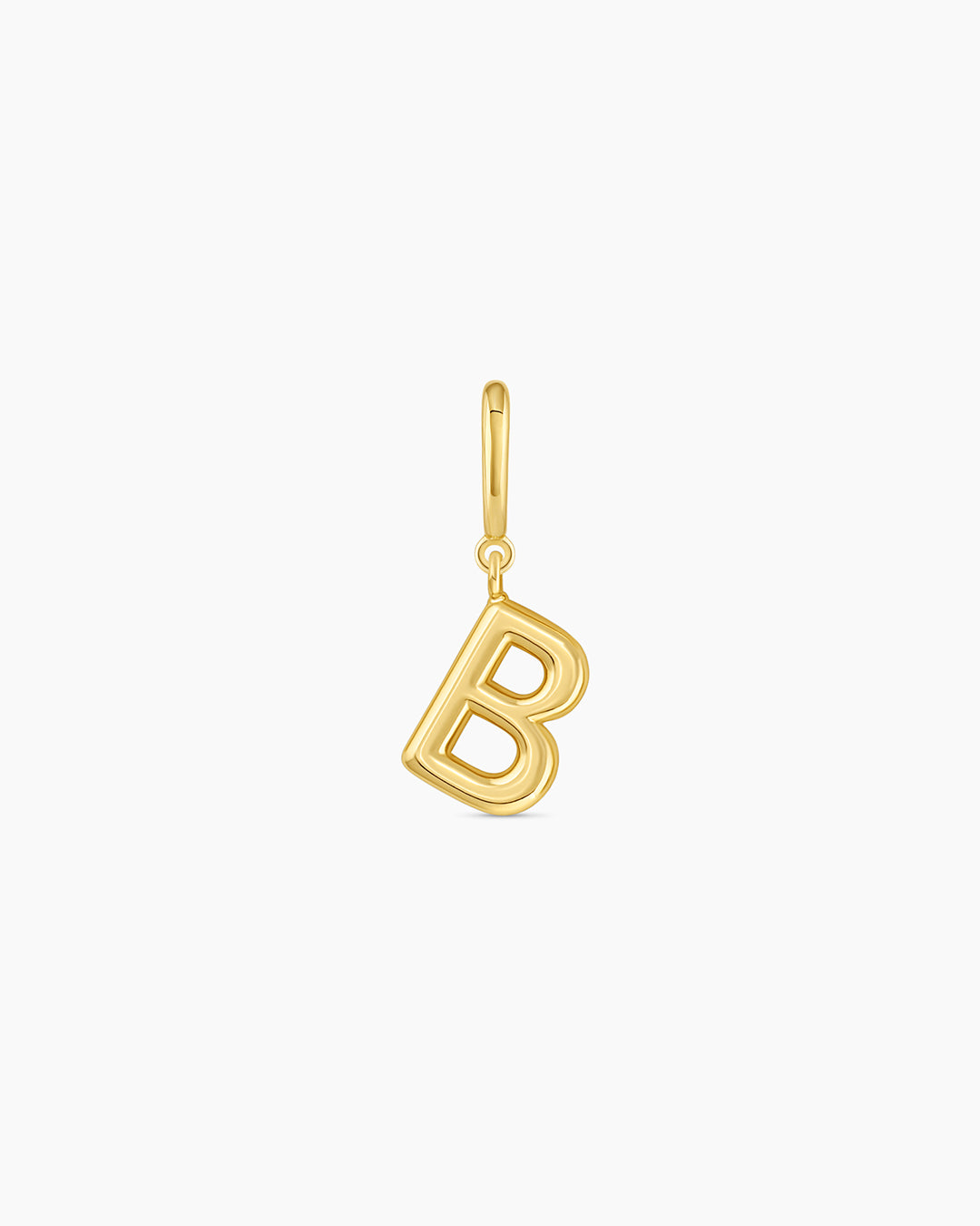 Alphabet Helium Parker Charm #B || option::18K Gold Plated, B
