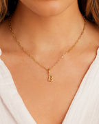 Alphabet Helium Parker Charm #B || option::18K Gold Plated, B