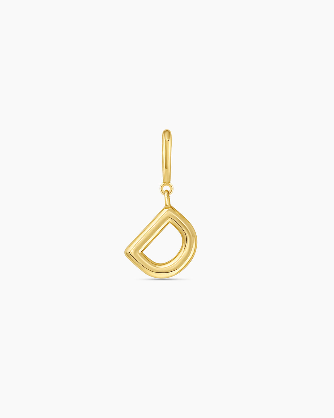Alphabet Helium Parker Charm #D || option::18K Gold Plated, D