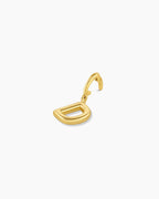 Alphabet Helium Parker Charm #D || option::18K Gold Plated, D