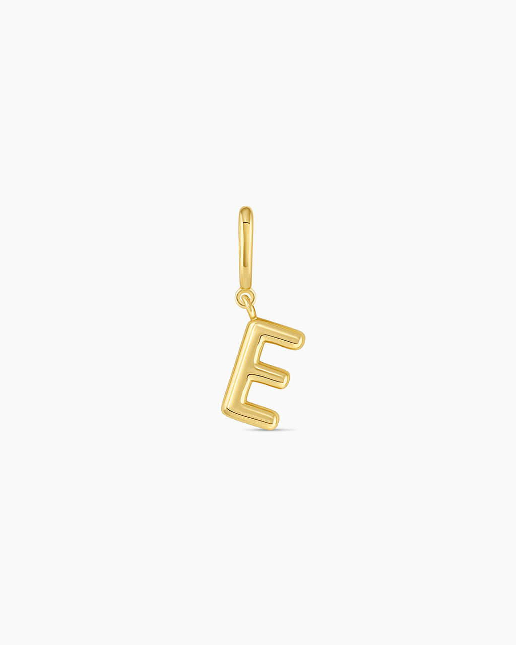 Alphabet Helium Parker Charm #E || option::18K Gold Plated, E