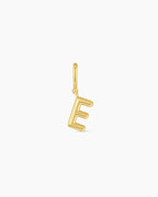 Alphabet Helium Parker Charm #E || option::18K Gold Plated, E