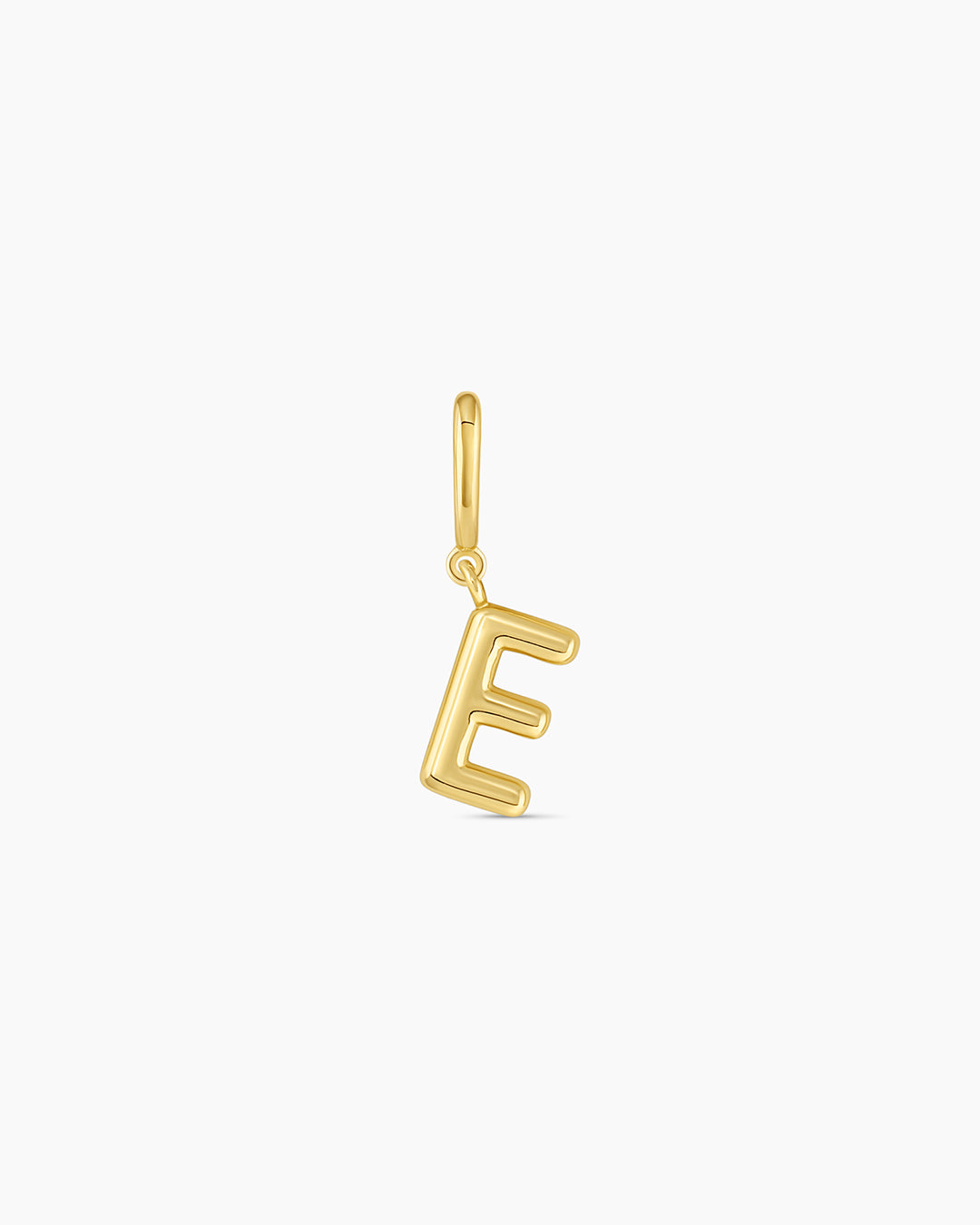 Alphabet Helium Parker Charm #E || option::18K Gold Plated, E