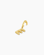 Alphabet Helium Parker Charm #E || option::18K Gold Plated, E