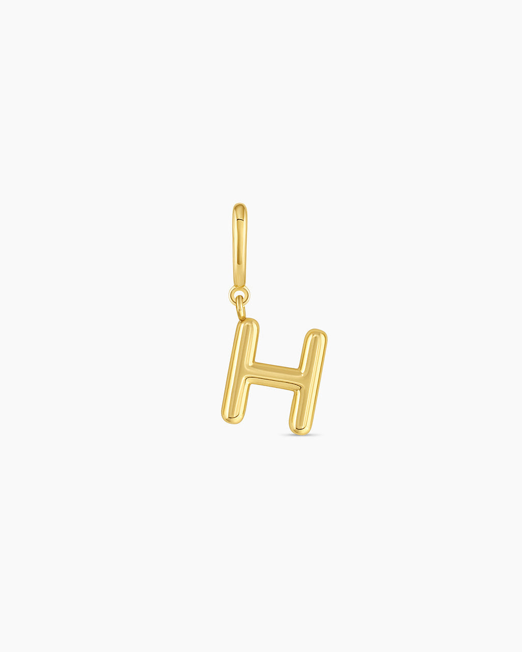 Alphabet Helium Parker Charm #H || option::18K Gold Plated, H