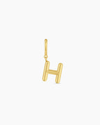 Alphabet Helium Parker Charm #H || option::18K Gold Plated, H