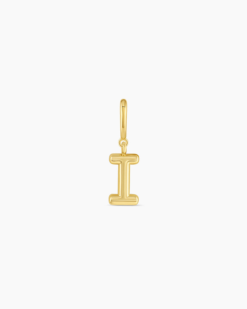 Alphabet Helium Parker Charm #I || option::18K Gold Plated, I