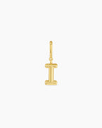 Alphabet Helium Parker Charm #I || option::18K Gold Plated, I