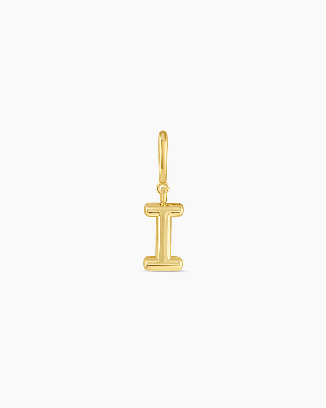 Alphabet Helium Parker Charm #I || option::18K Gold Plated, I