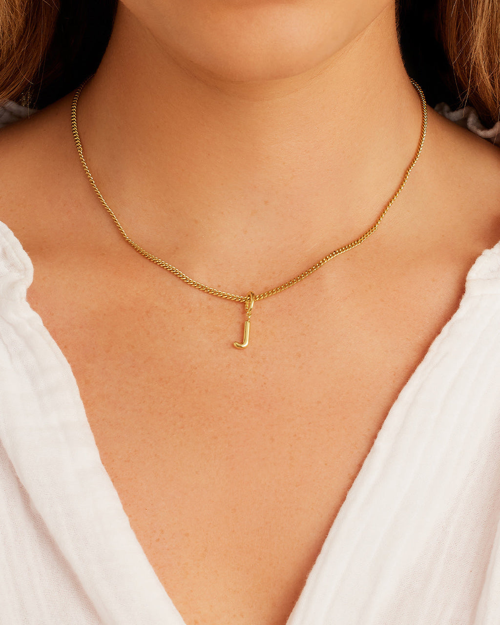 Alphabet Helium Parker Charm #J || option::18K Gold Plated, J