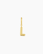 Alphabet Helium Parker Charm #L || option::18K Gold Plated, L