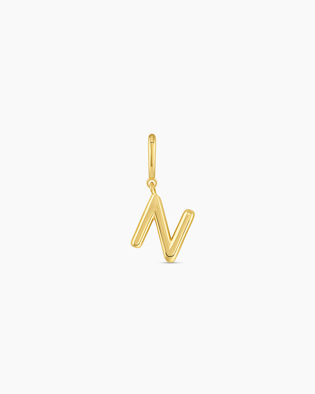 Alphabet Helium Parker Charm #N || option::18K Gold Plated, N