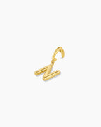 Alphabet Helium Parker Charm #N || option::18K Gold Plated, N