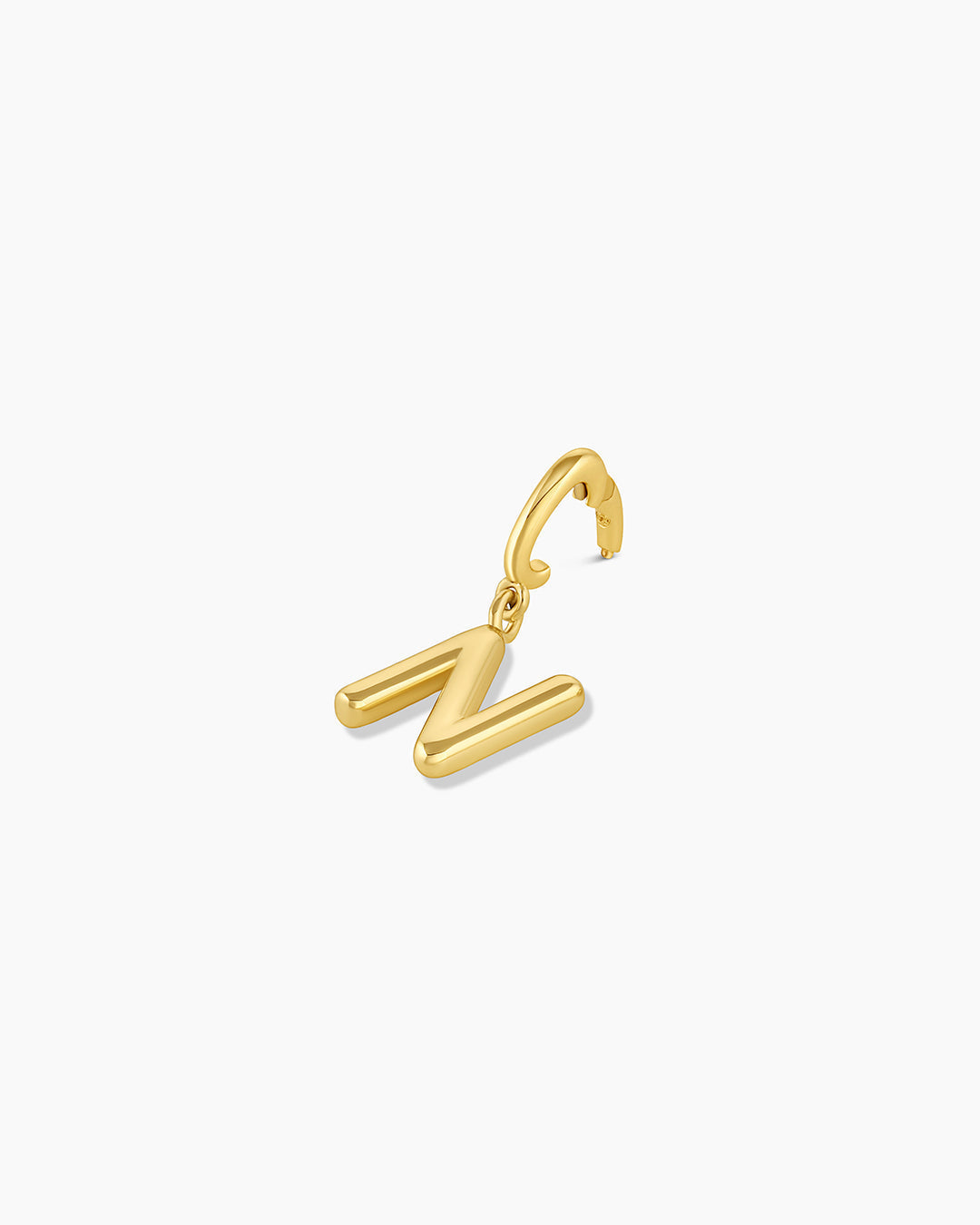 Alphabet Helium Parker Charm #N || option::18K Gold Plated, N
