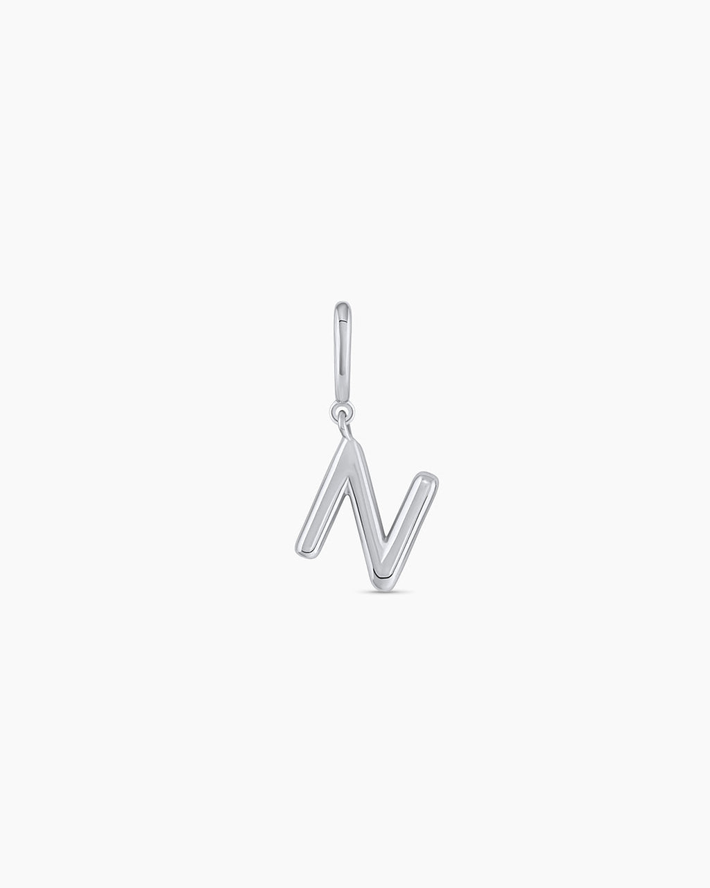 Alphabet Helium Parker Charm || option:: Silver Plated, N