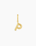 Alphabet Helium Parker Charm #P || option::18K Gold Plated, P