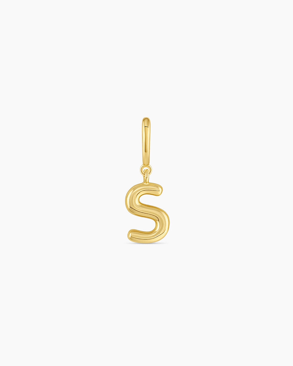 Alphabet Helium Parker Charm #S || option::18K Gold Plated, S